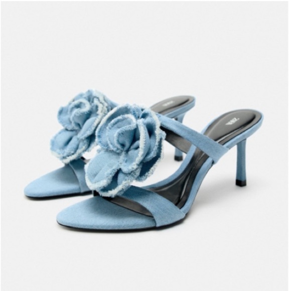 Zara Shoes - ZARA Denim heels